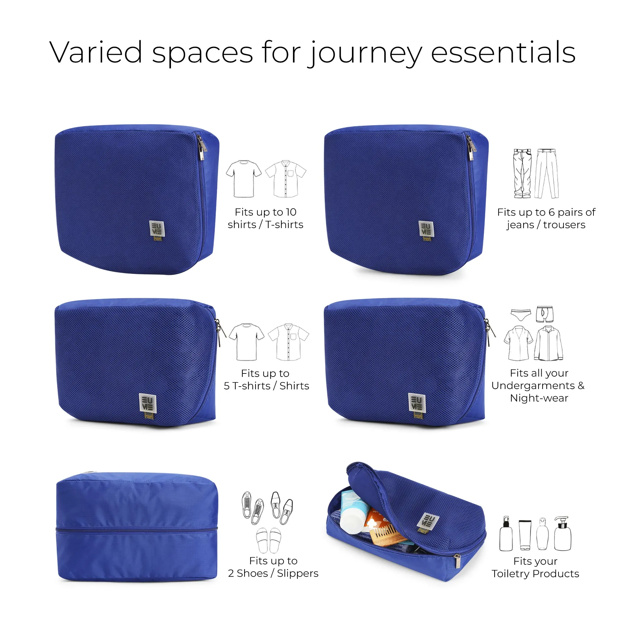 Storage Pods - Packing Cubes - Set of 6