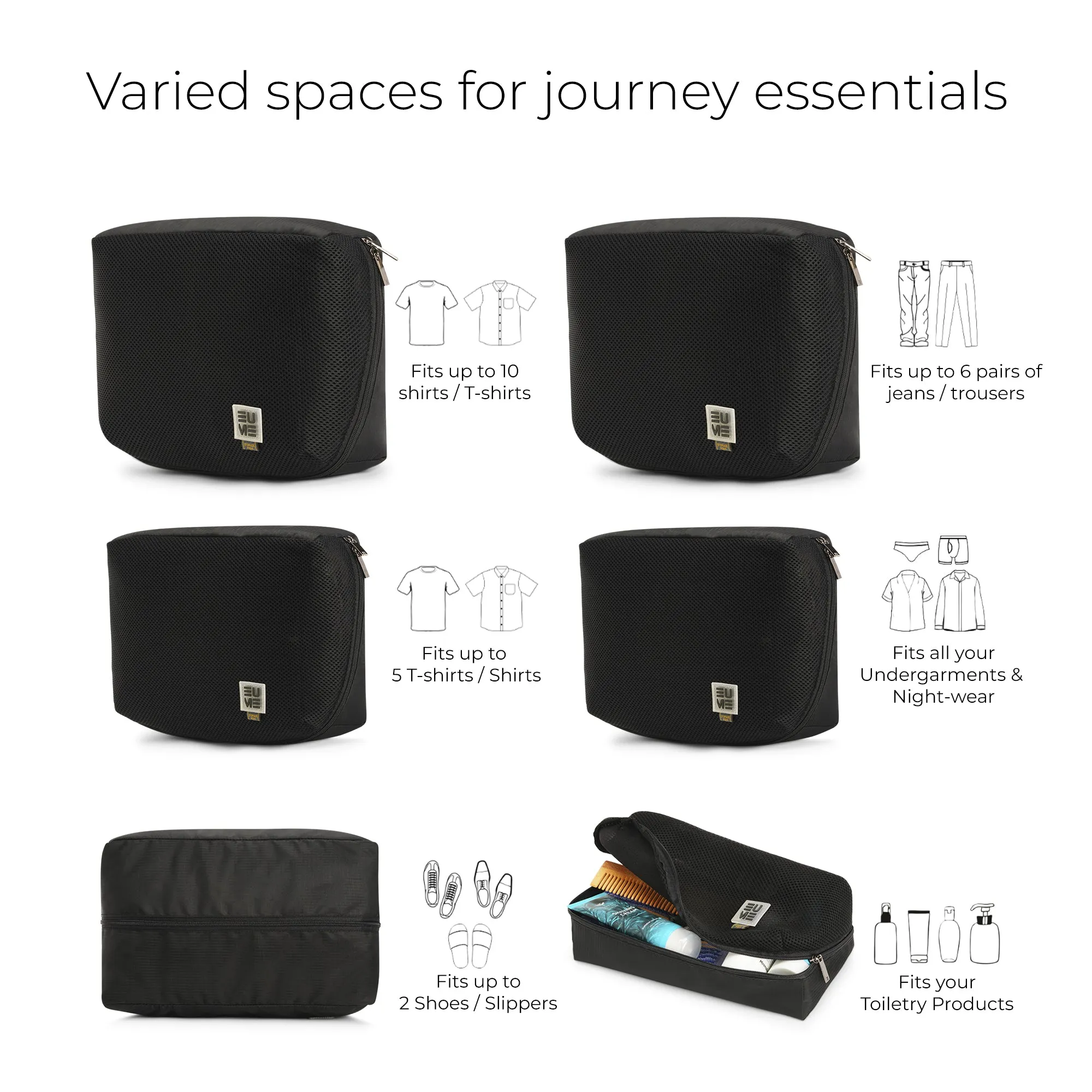 Storage Pods - Packing Cubes - Set of 6