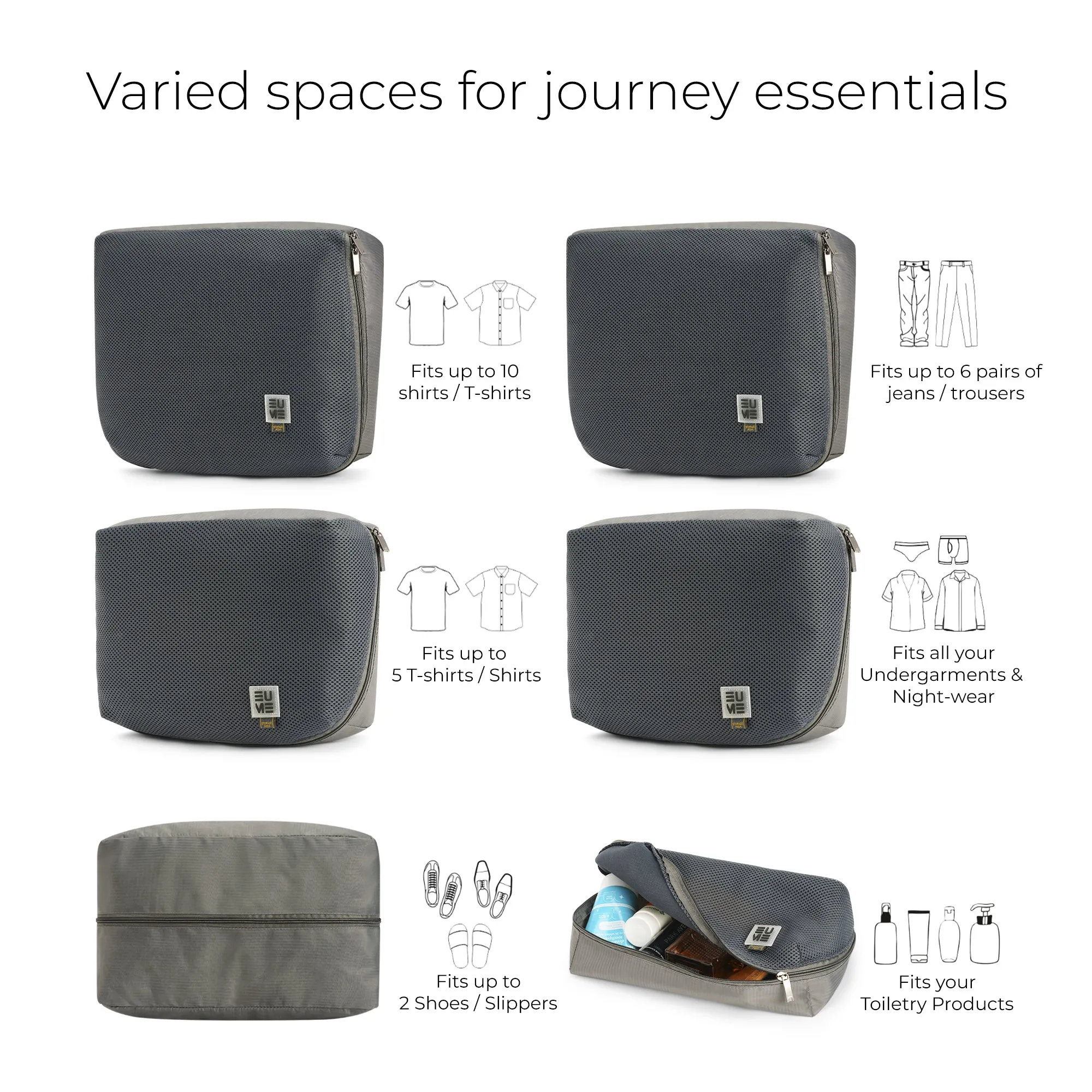Storage Pods - Packing Cubes - Set of 6