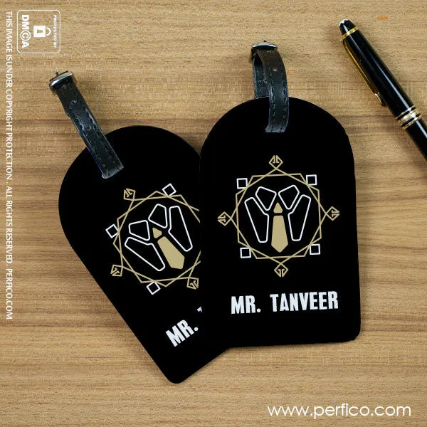 Suit and Tie © Personalized Luggage Tag