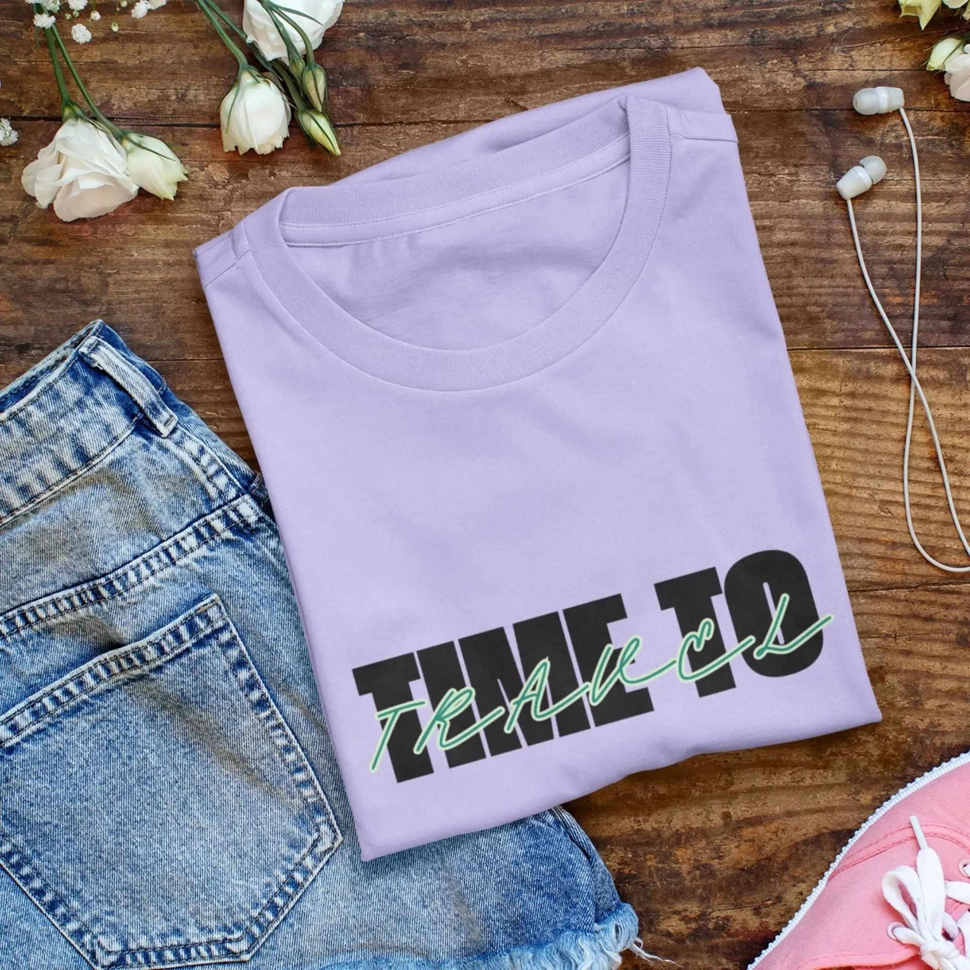 Time to Travel Round Neck Half Sleeve Classic T-Shirt