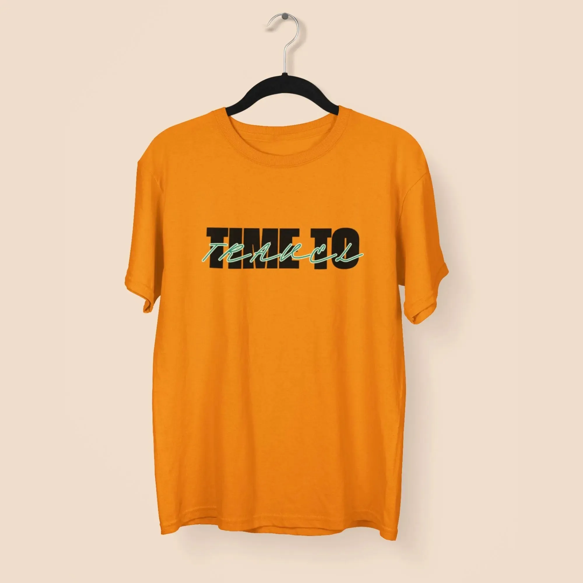 Time to Travel Round Neck Half Sleeve Classic T-Shirt