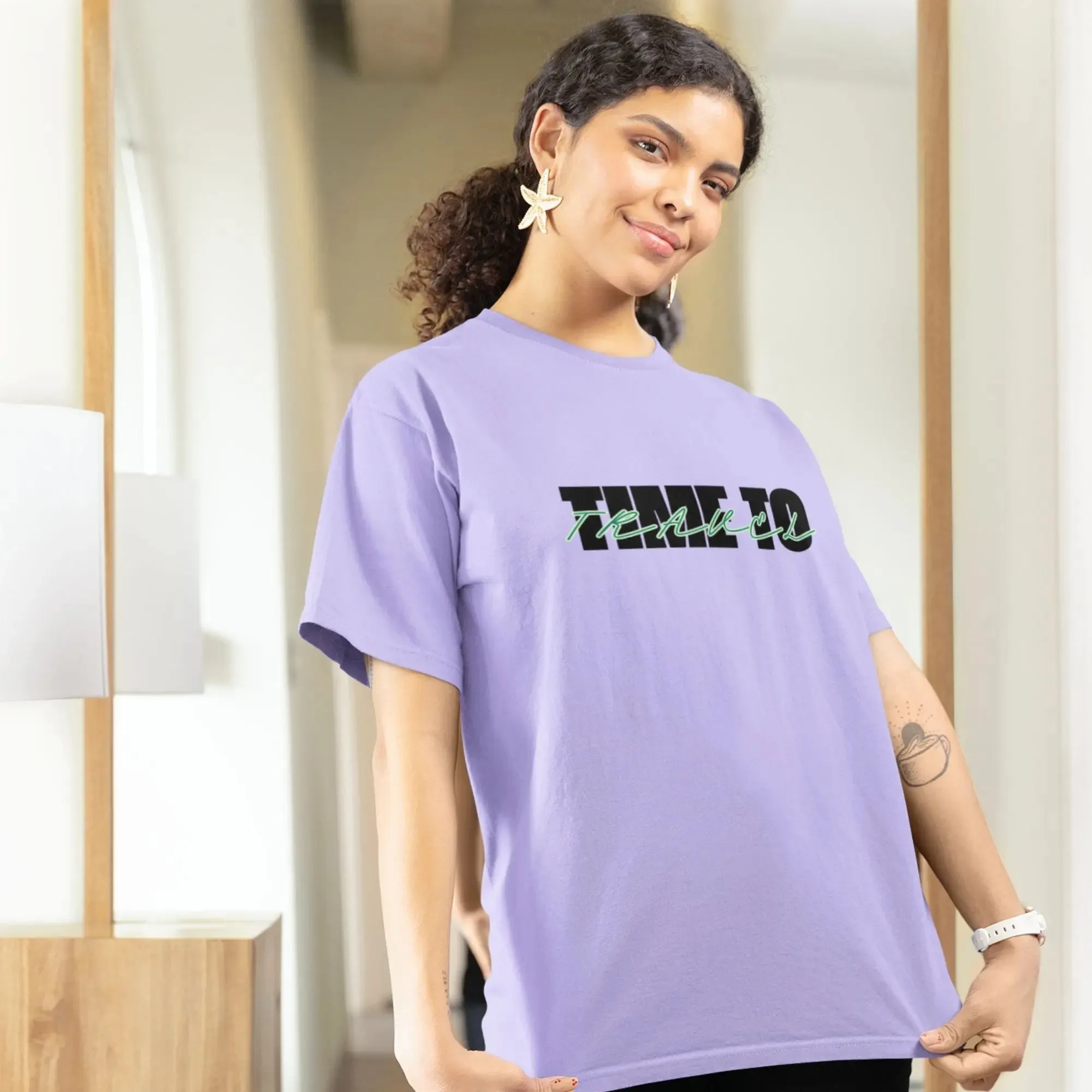 Time to Travel Round Neck Half Sleeve Classic T-Shirt