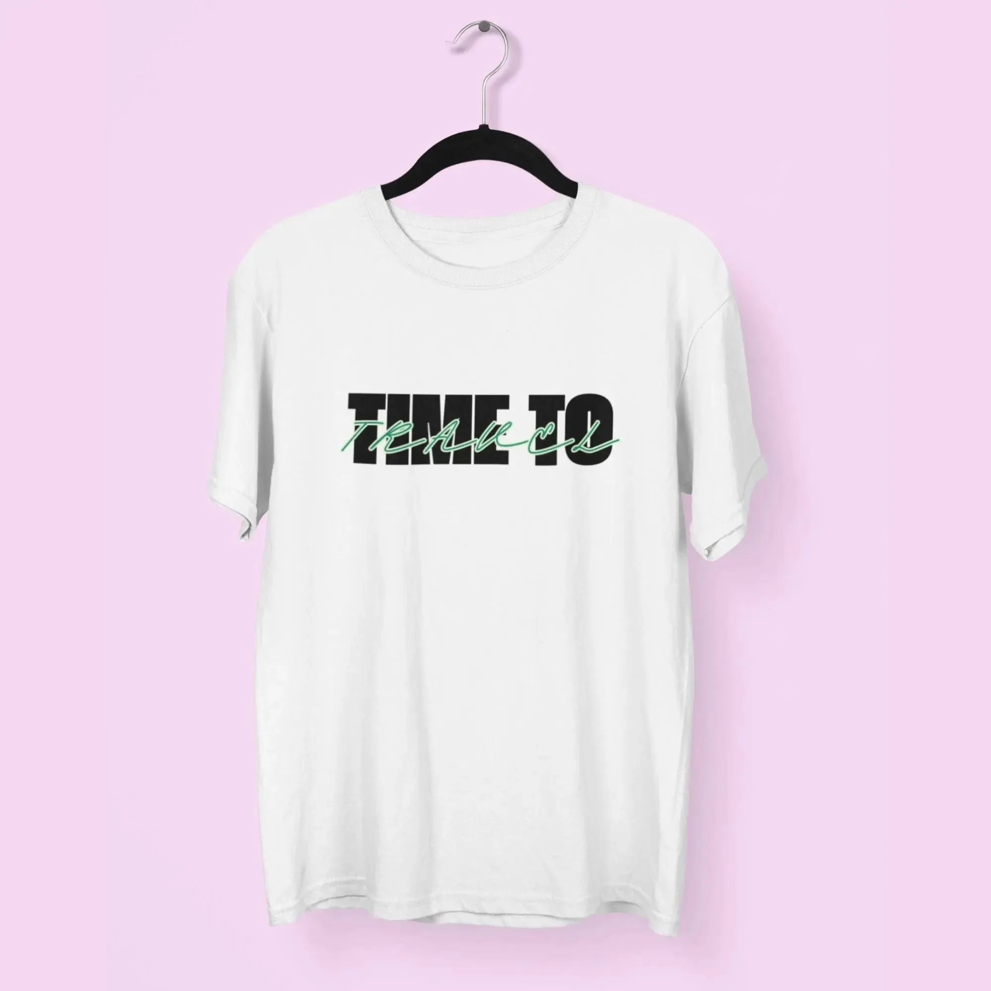 Time to Travel Round Neck Half Sleeve Classic T-Shirt