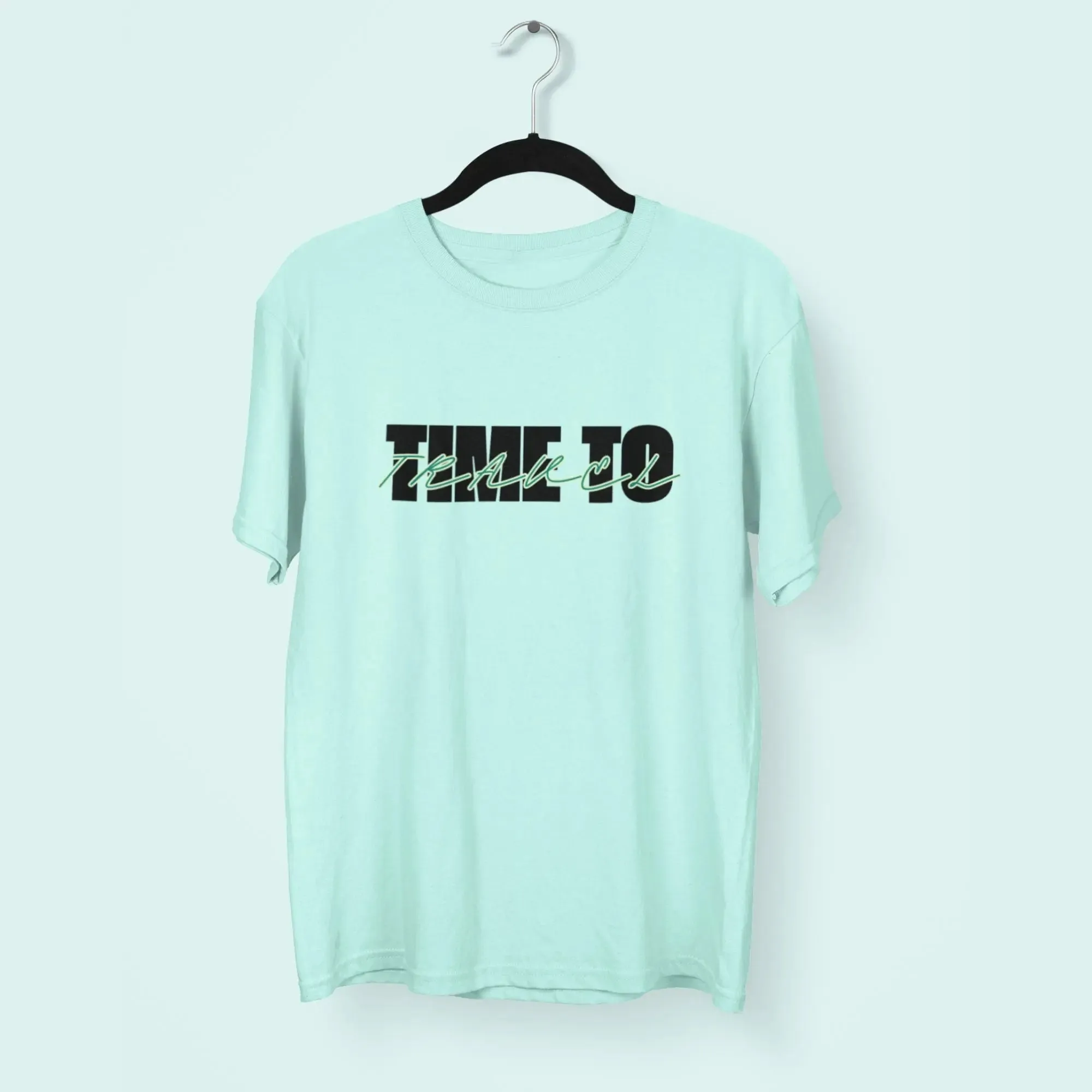Time to Travel Round Neck Half Sleeve Classic T-Shirt