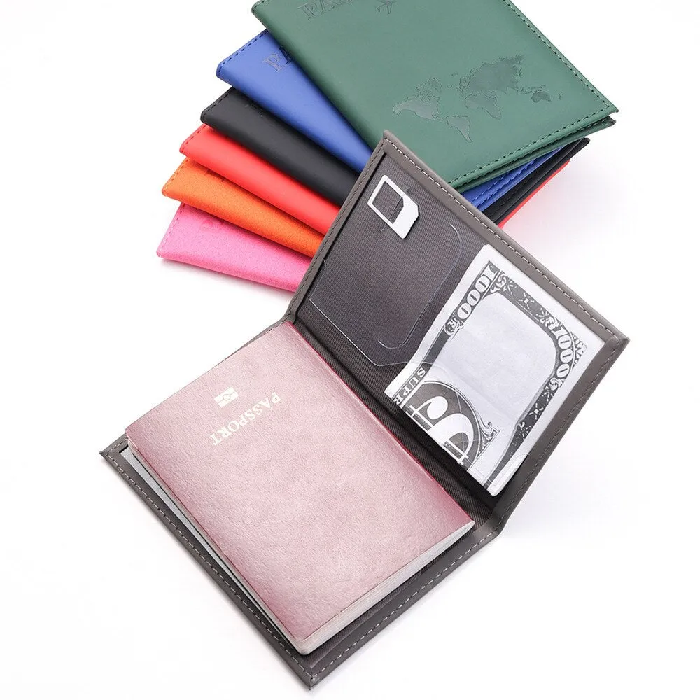 Travel Passport Holder with Card Organizer