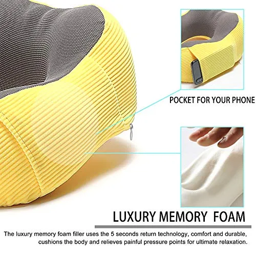 Travel Pillow Memory Foam with 360-Degree Head Support