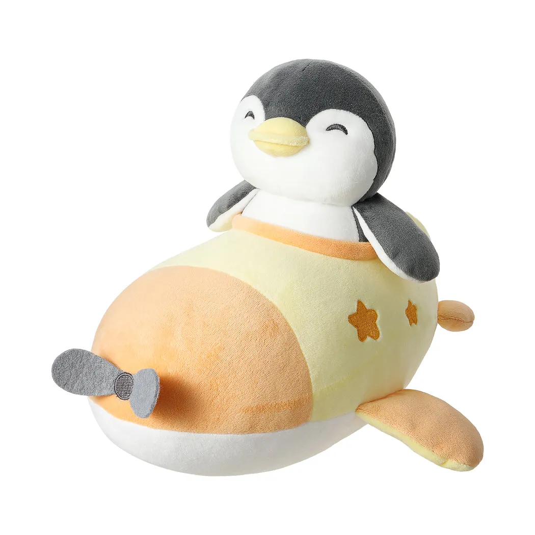 Travel Series Penguin Airplane Plush Toy(Black)