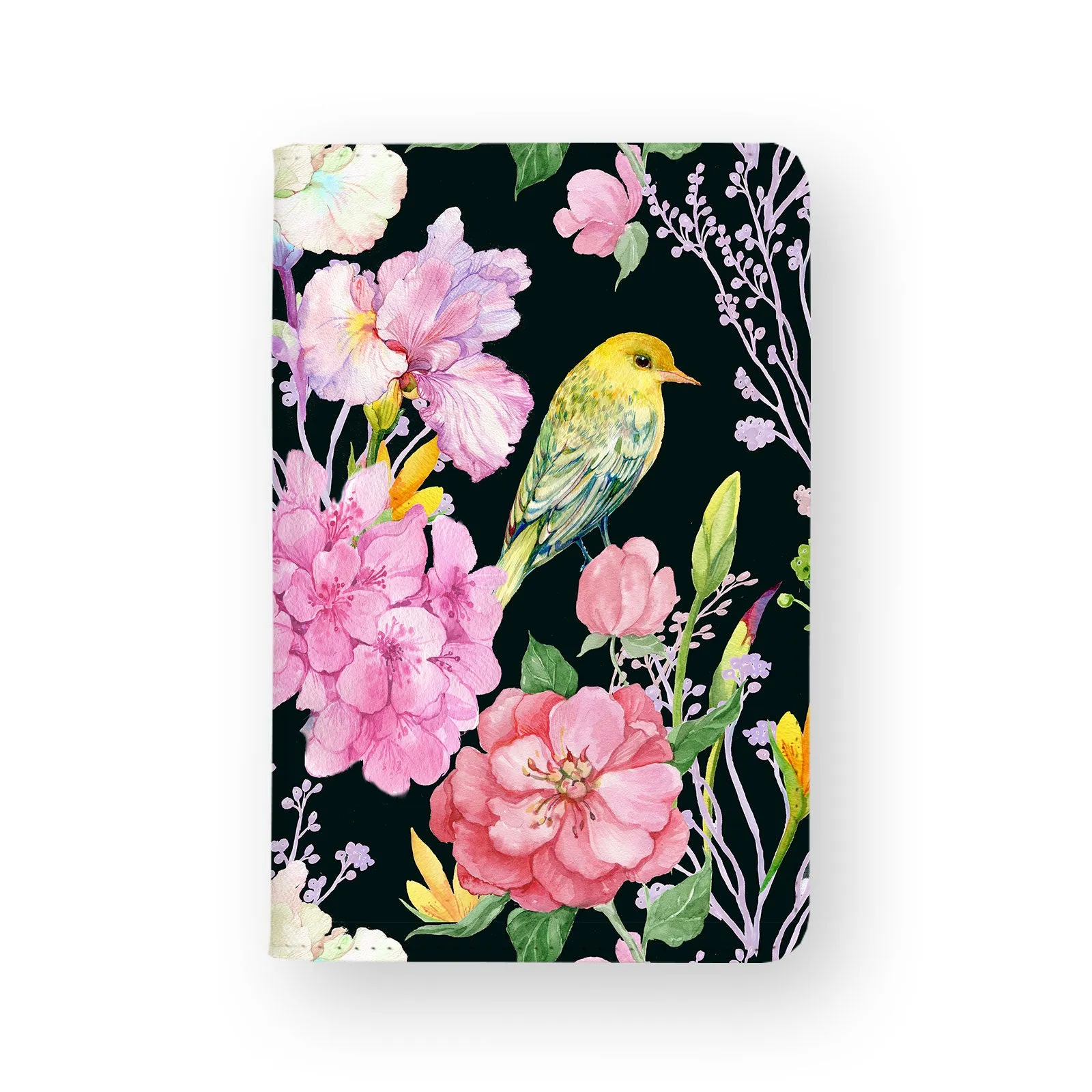 Travel Wallet - Black Flower