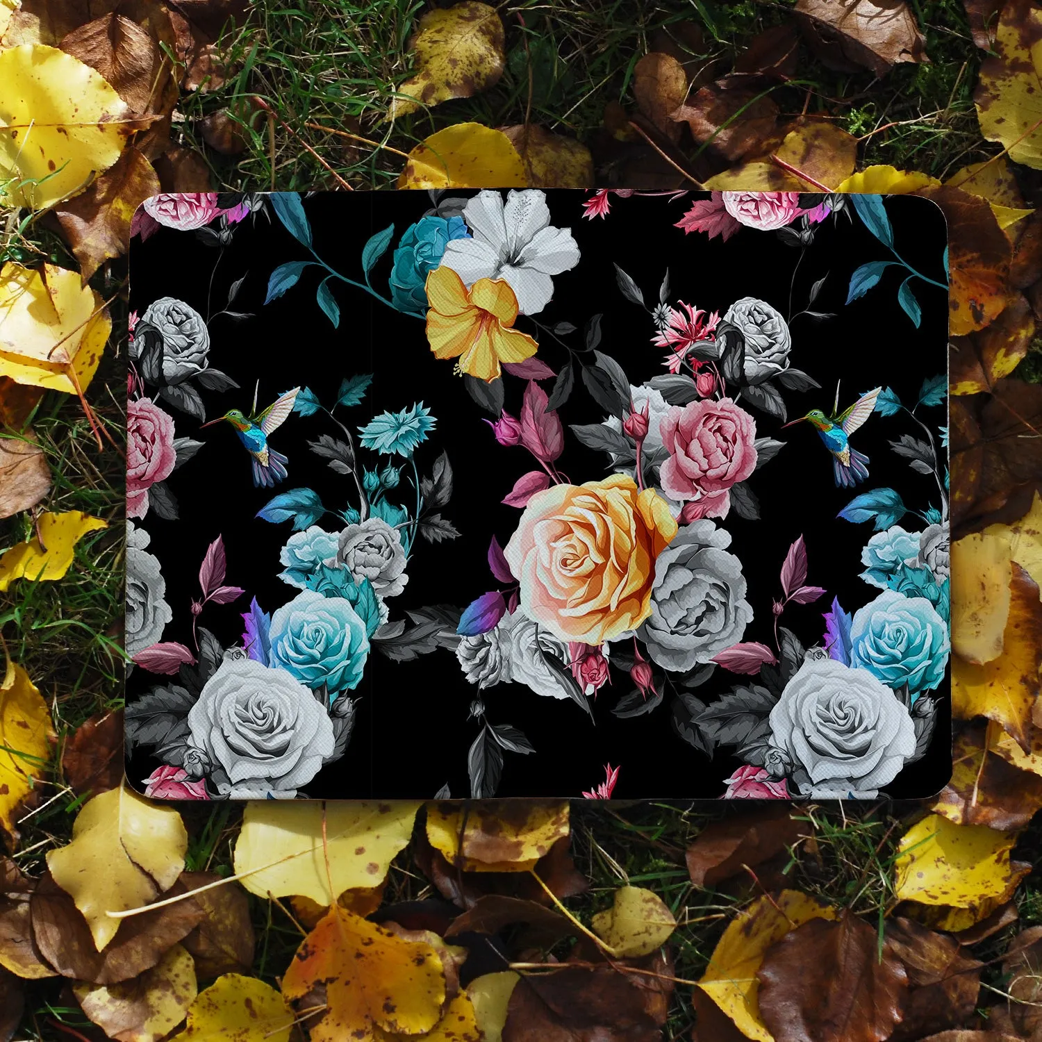 Travel Wallet - Black Flower