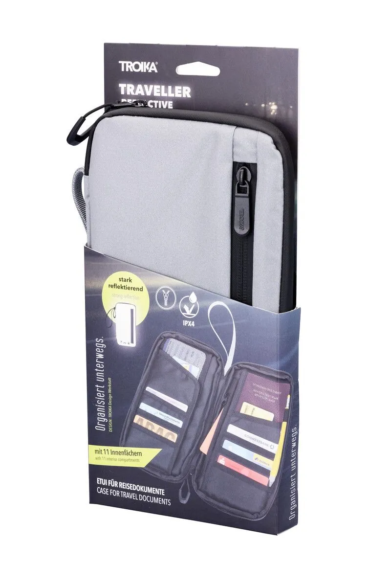 Troika REFL-ACTIVE TRAVELLER Travel Wallet with Reflecting Cover
