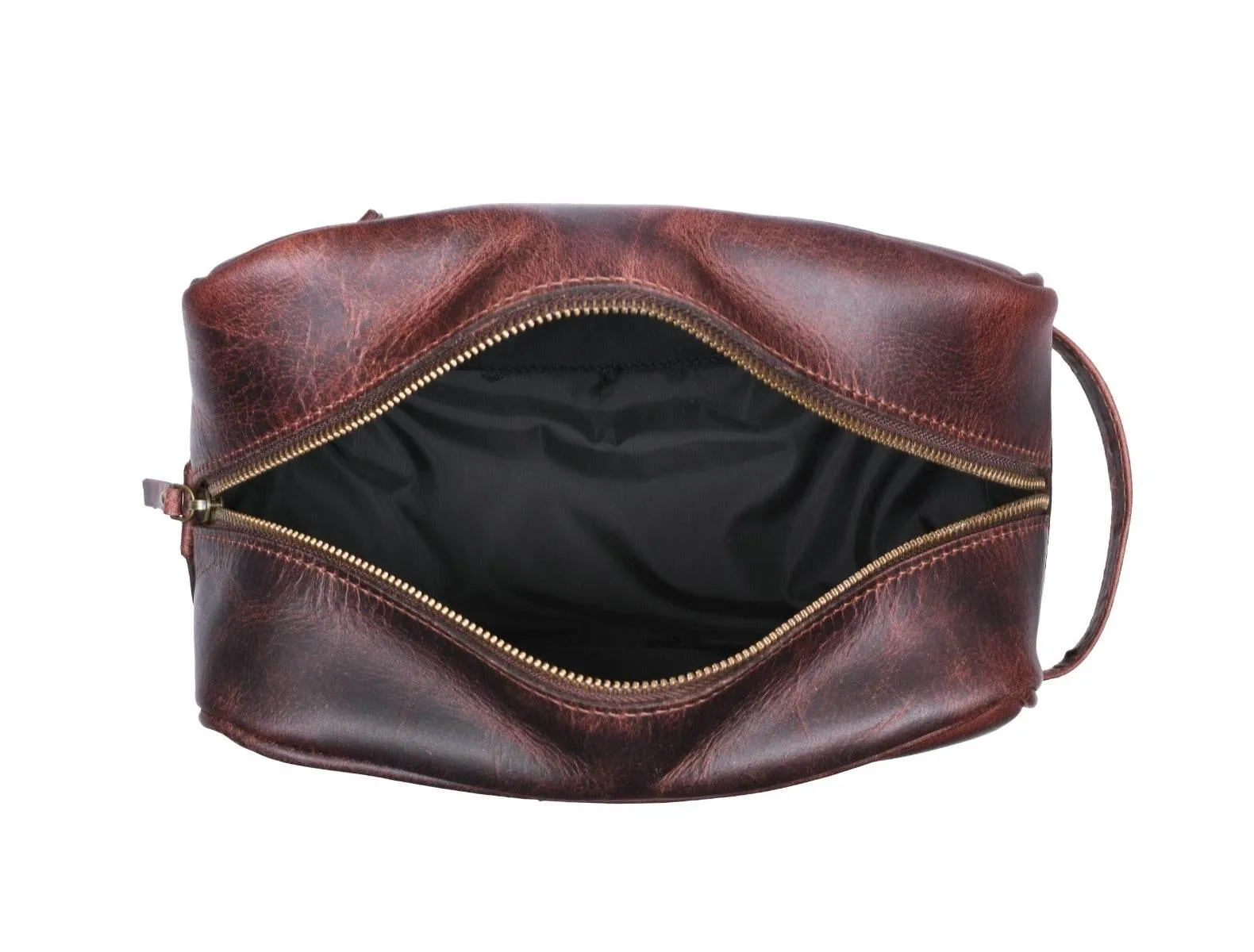 Vacone Leather Toiletry Bag - Walnut Brown