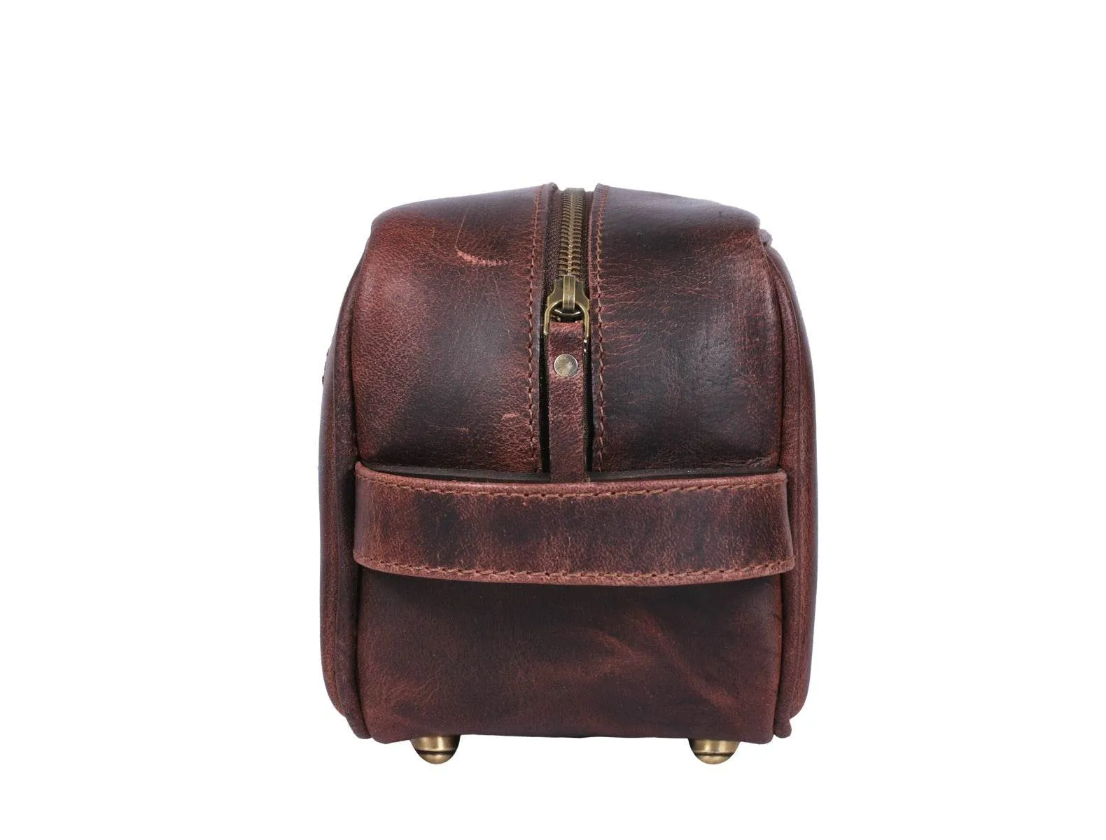 Vacone Leather Toiletry Bag - Walnut Brown