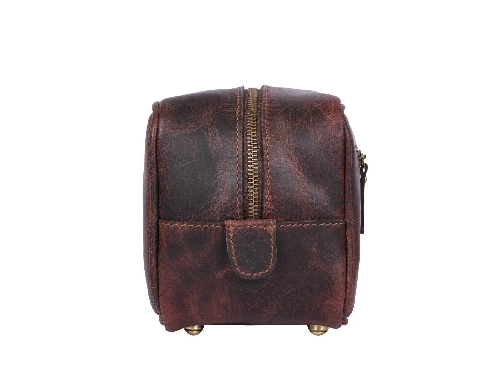 Vacone Leather Toiletry Bag - Walnut Brown