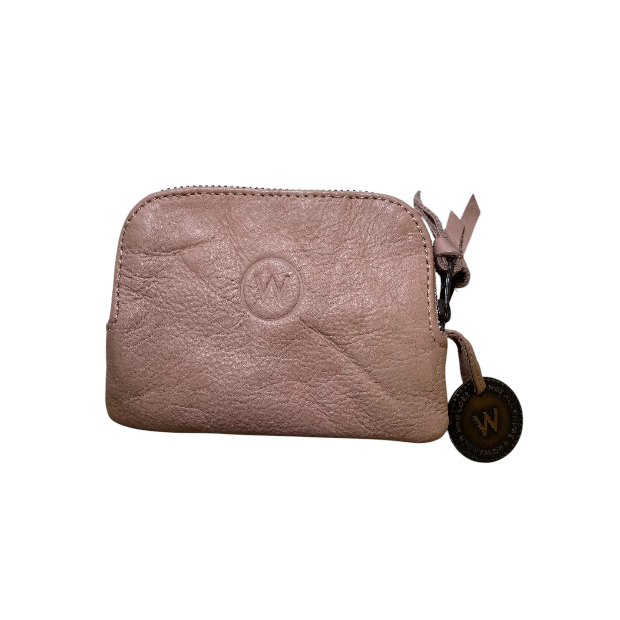 Wallet Leather By Wanderers In Pink, Size:Small