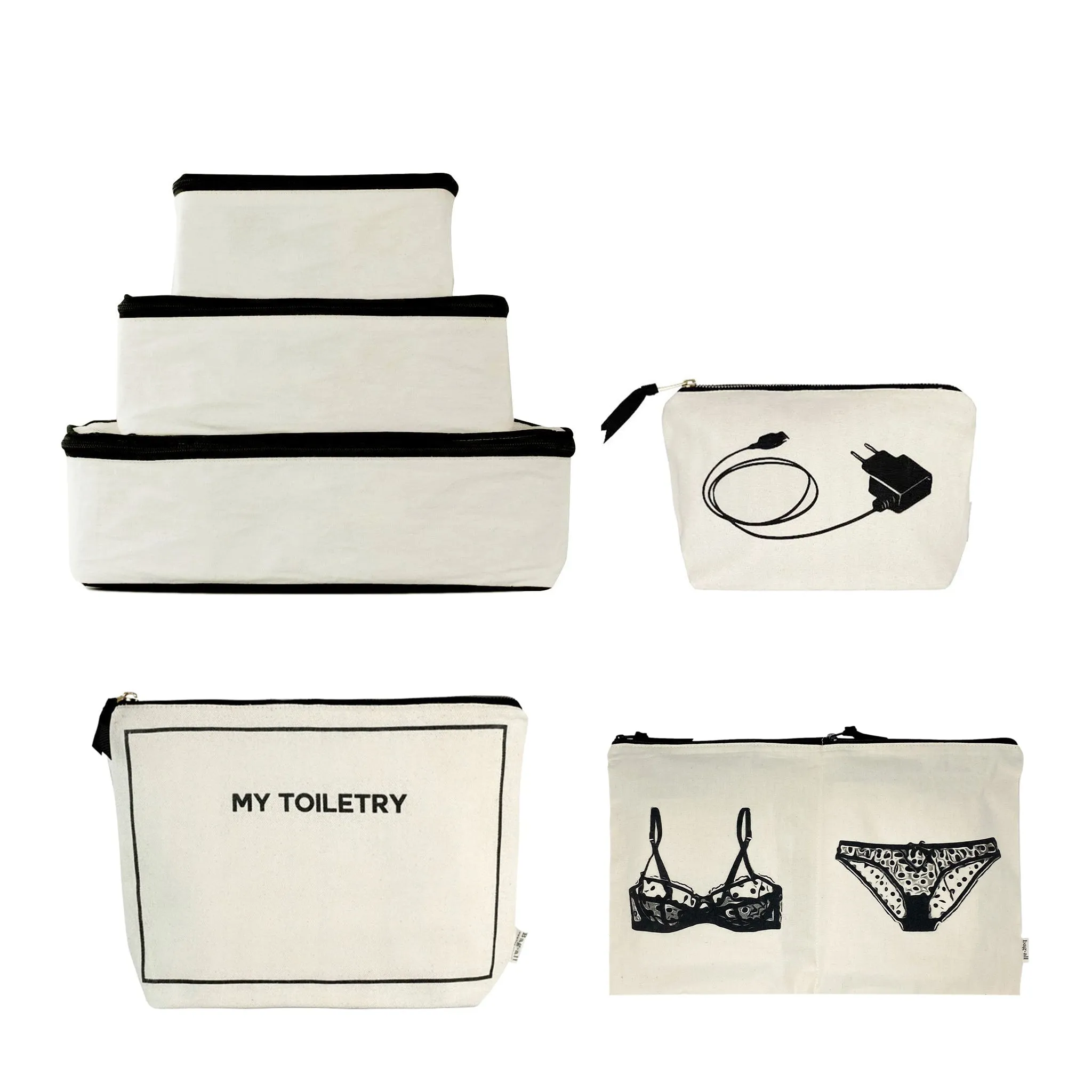 Weekend Essential Packing Set 4-Pack, Cream