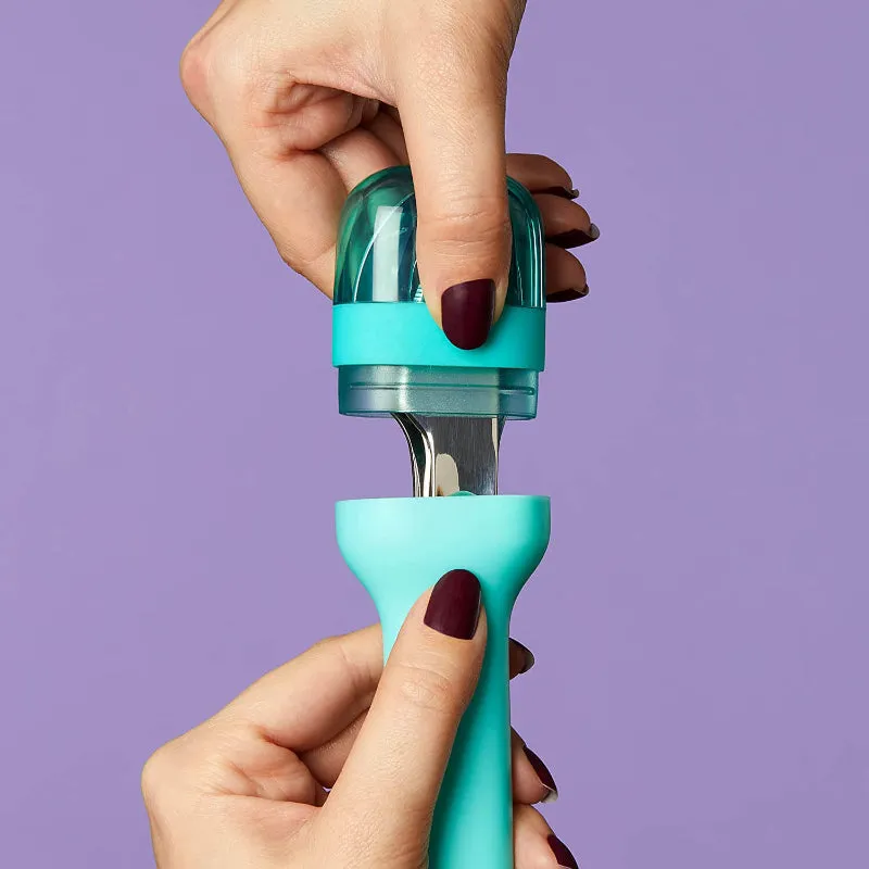 Zoku Pocket Stainless Steel Cutlery with Travel Case | Set of 3 | Teal Color