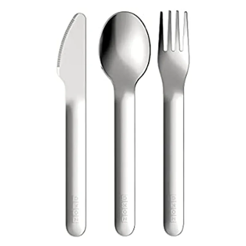 Zoku Pocket Stainless Steel Cutlery with Travel Case | Set of 3 | Teal Color