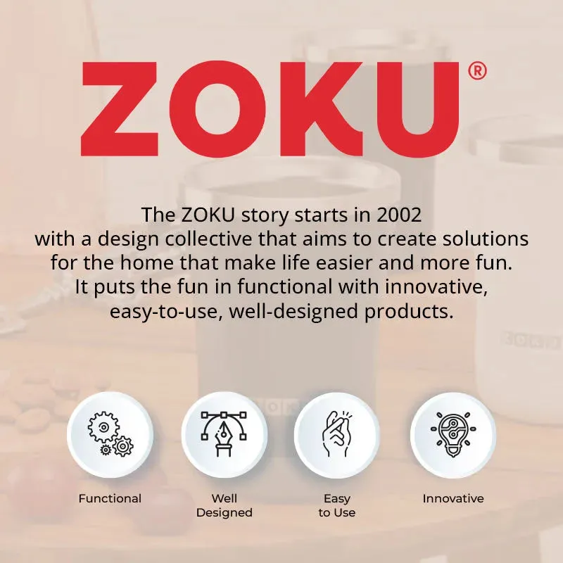 Zoku Pocket Stainless Steel Cutlery with Travel Case | Set of 3 | Teal Color